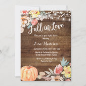 Invitation Baiser Fleur de Citrouille Automne Couple Shower (Devant)