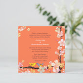 Invitation Baiser Inséparables Orange Mariage (Debout devant)