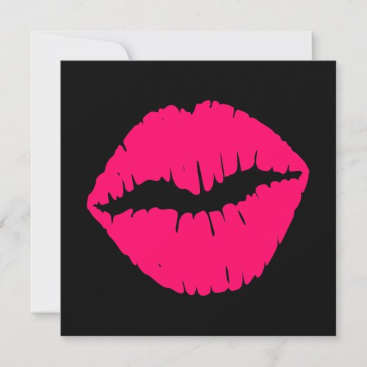 Invitation Baiser Rose (Devant)