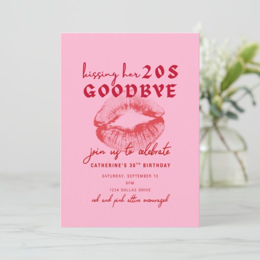 Invitation Baiser ses vingt adieux (Debout devant)