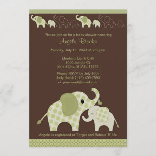 Invitation Baiser vert de l'invitation CE-G de baby shower