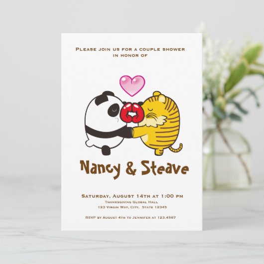 Invitation baiser zoo (Debout devant)