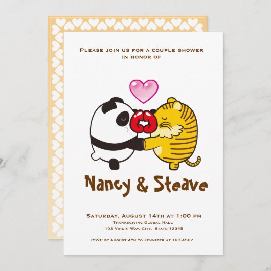 Invitation baiser zoo (Devant / Derrière)