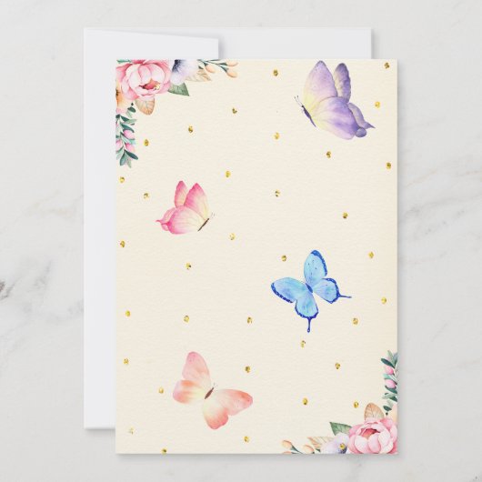 Invitation Baisers à papillon (Dos)