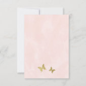 Invitation Baisers à papillon Baby shower Demande de carnet I (Dos)