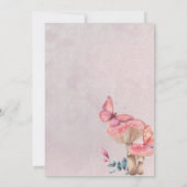 Invitation Baisers à papillon Baby shower Woodland (Dos)