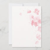 Invitation Baisers à papillon Dream Aquarelle Bébé Fille Douc (Dos)