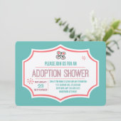 Invitation Baisers à papillon et souhaits d'adoption Douche d (Debout devant)