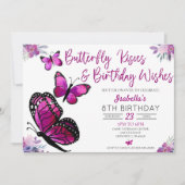 Invitation Baisers à papillon et voeux d'anniversaire Anniver (Devant)