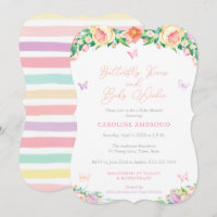 Baisers à papillon et voeux pour bébé Baby shower