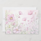 Invitation Baisers à papillon Fleur sauvage Photo 1er anniver (Dos)