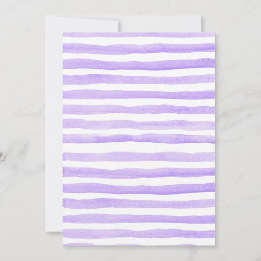 Invitation Baisers à papillon violet et envie de bébé (Dos)