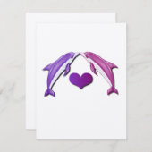 Invitation Baisers de l'invitation de dauphins (Devant / Derrière)