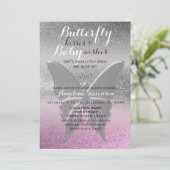Invitation Baisers de Papillon Baby Shower (Debout devant)