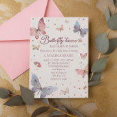 Invitation Baisers de Papillon Baby Shower Pastel