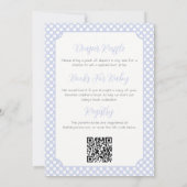 Invitation Baisers de papillon bleu double face Vœux de bébé (Dos)