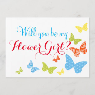 Invitation Baisers de Papillon Serez-Vous Demoiselle d'Honneu