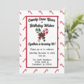 Invitation Baisers de sucre de canne et voeux d'anniversaire  (Debout devant)