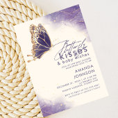 Invitation Baisers papillon Baby shower à Parties scintillant