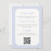 Invitation Baisers papillon bleus double face Vœux de bébé (Dos)