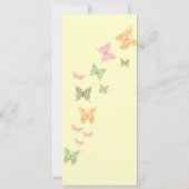 Invitation Baisers papillon Dîner de répétition jaune (Dos)