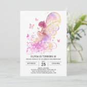 Invitation Baisers papillon Fairy Anniversaire (Debout devant)