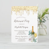 Invitation Baisses de parties scintillant, Verre, Retraite Fl (Debout devant)