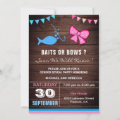 Invitation Baits or Bows Gender Reveal Party (Devant)