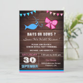 Invitation Baits or Bows Gender Reveal Party (Debout devant)