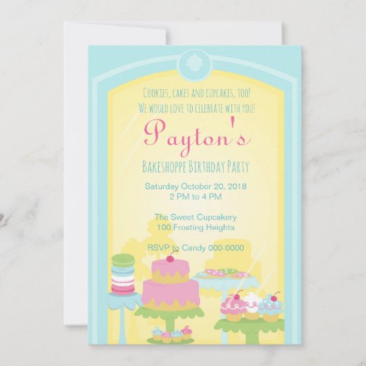 Invitation Bakeshoppe (Devant)