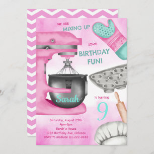 Invitation Baking Anniversaire Fille Cuisine