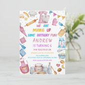 Invitation Baking Anniversaire Fille Cuisine (Debout devant)