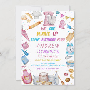 Invitation Baking Anniversaire Fille Cuisine
