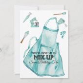 Invitation Baking Anniversaire Fille Cuisine Anniversaire Fêt (Dos)