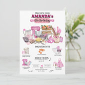 Invitation Baking Anniversaire Fille Cuisine Anniversaire Fêt (Debout devant)