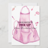 Invitation Baking Anniversaire Fille Cuisine Anniversaire Fêt (Dos)