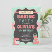 Invitation Baking anniversaire gâteau d'invitation décorer (Debout devant)