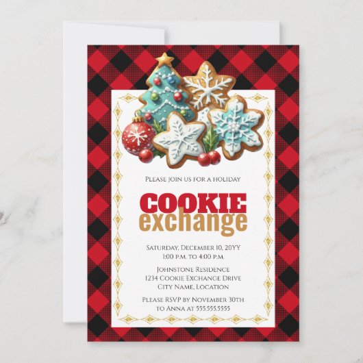 Invitation Baking Holiday Cookie Exchange (Devant)