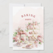 Invitation Baking Party Birthday Girls | Elegant Soft Pastel (Dos)