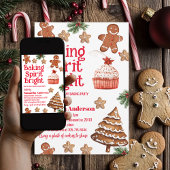 Invitation Baking Spirit | Échange de cookies de Noël