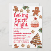 Invitation Baking Spirit | Échange de cookies de Noël (Devant)