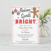 Invitation Baking Spirits Bright Christmas Cookie Décoration (Debout devant)