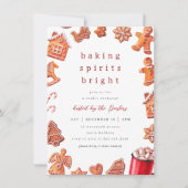 Invitation Baking Spirits Bright Cookies Exchange Noël (Devant)