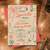 Invitation Baking Spirits Bright | Fête d'échange de biscuits