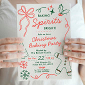 Invitation Baking Spirits Bright | Holiday Cookie Swap Party