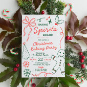 Invitation Baking Spirits Bright | Holiday Cookie Swap Party