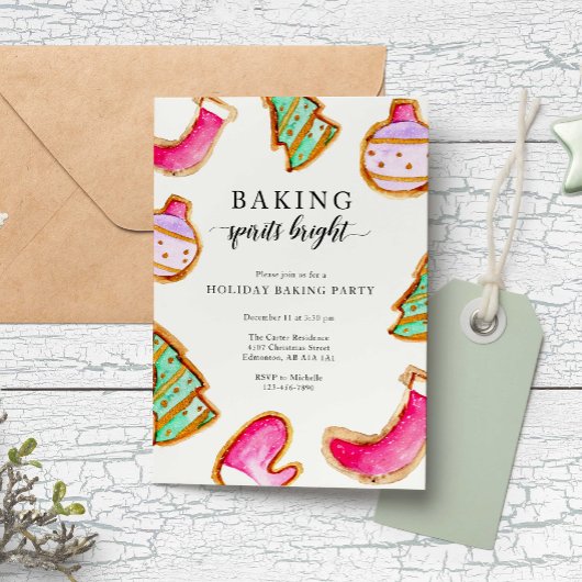 Invitation Baking Spiritueux Bright Baking Party Simple
