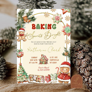 Invitation Baking Spiritueux Bright Gingerpain Fête