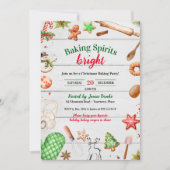 Invitation Baking Spiritueux Fête de Noël (Devant)