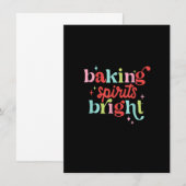 Invitation Baking Spiritueux Noël brillant Cookie Amant drôle (Devant / Derrière)